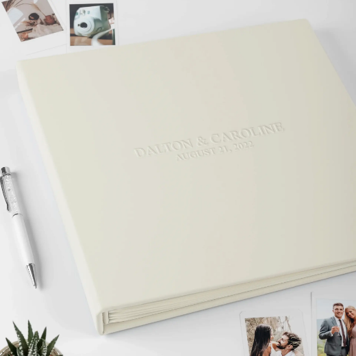 Picture of Leather Wedding Guest Book