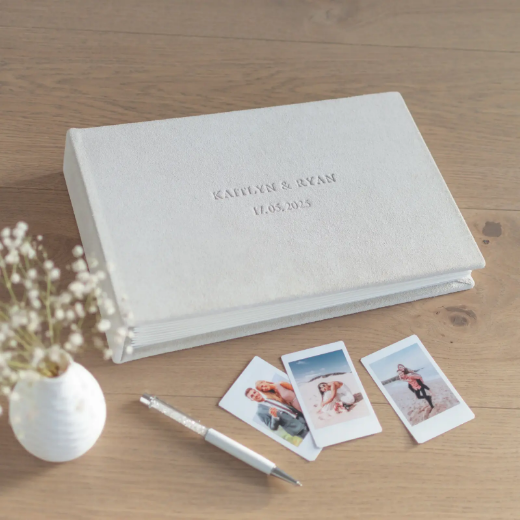 Picture of Suede Wedding Guest Book