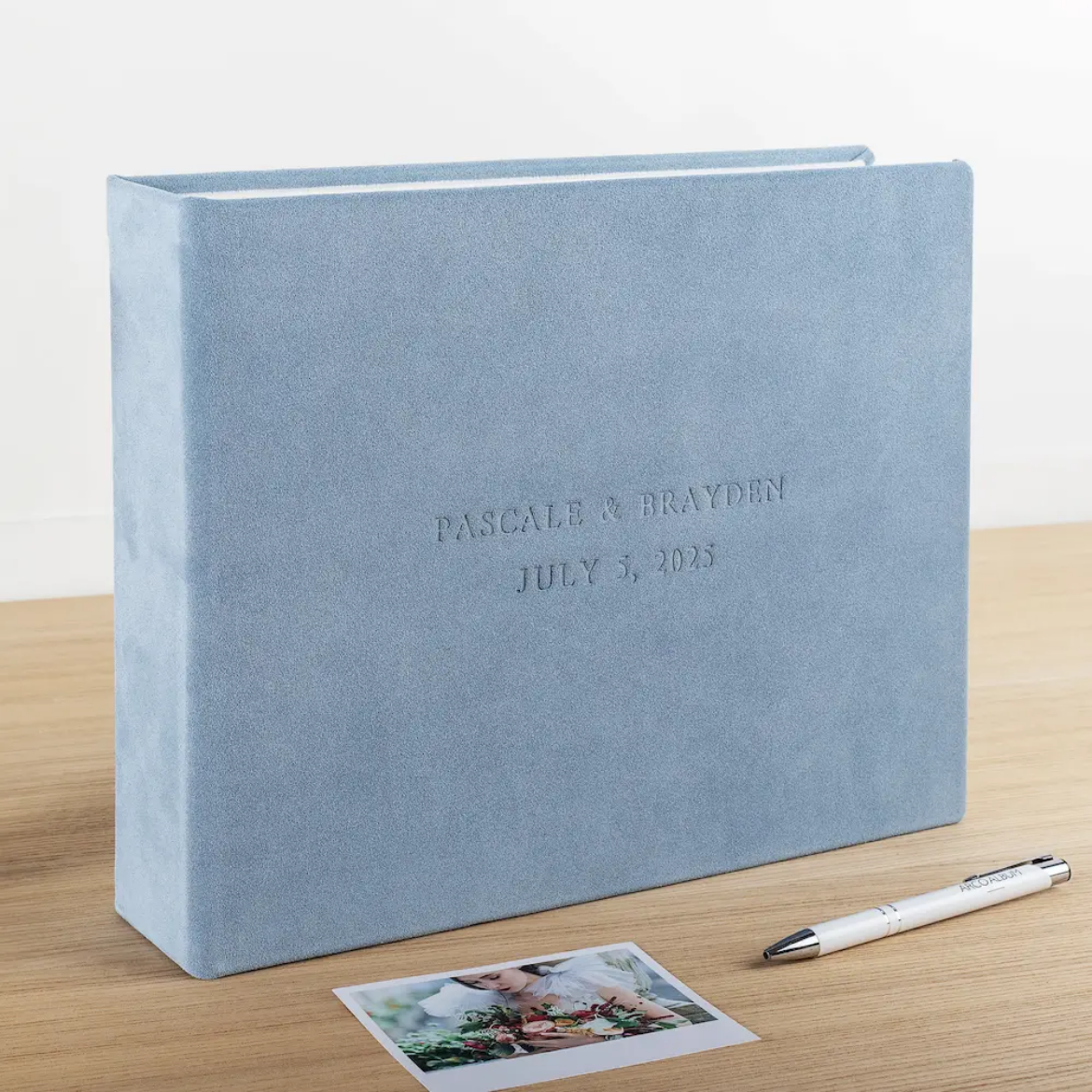 Picture of Suede Wedding Guest Book