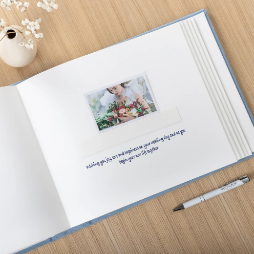 Picture of Suede Wedding Guest Book