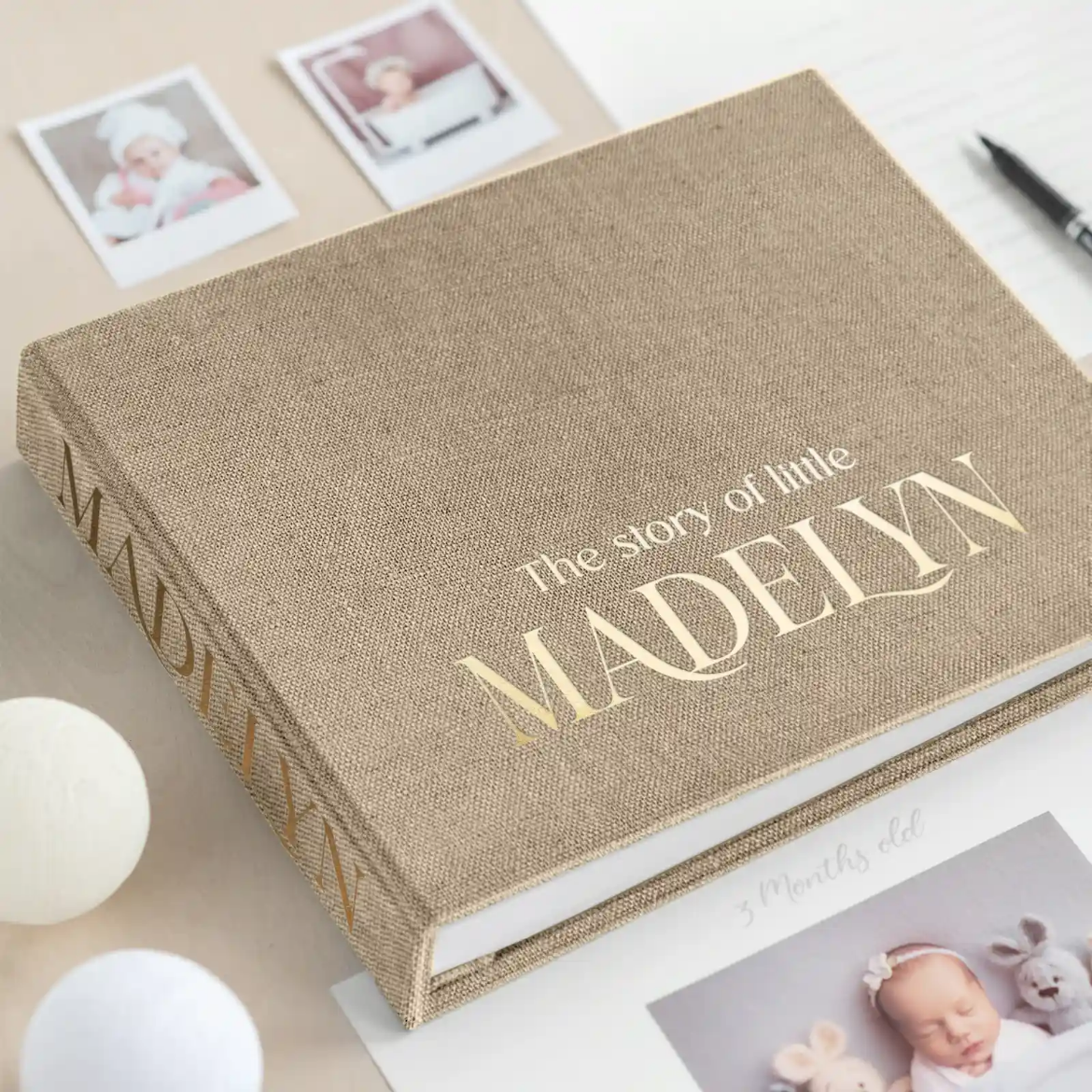 Picture of Linen Baby Photo Book, Design B82