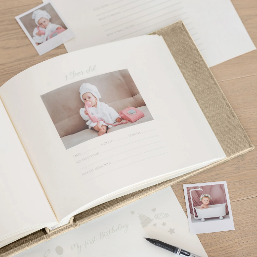 Picture of Linen Baby Photo Book, Design B82
