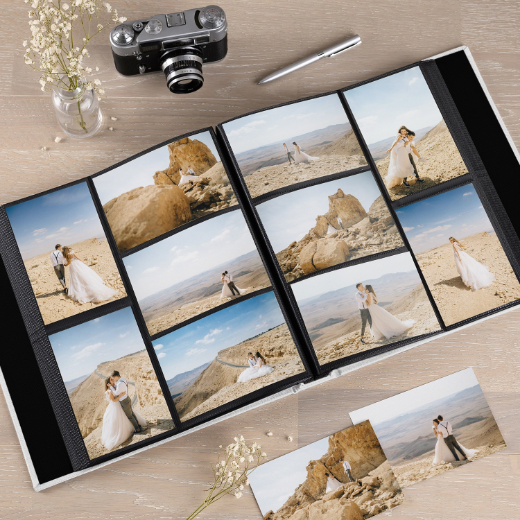 Picture of Leather Slip In Photo Album with Photo Window for 100-1000 4x6 Photos