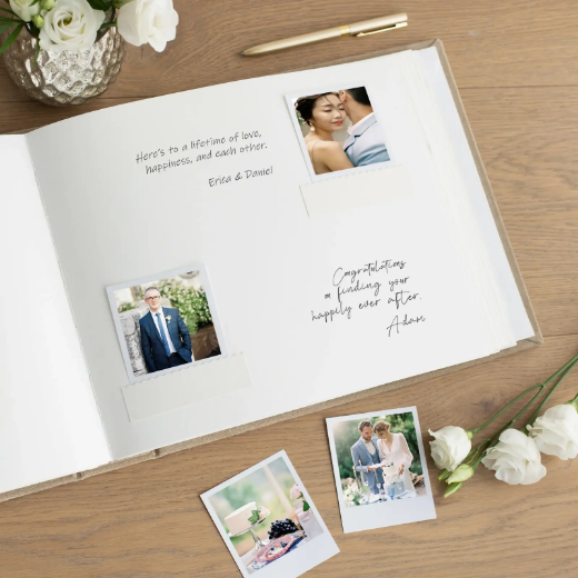 Picture of Suede Wedding Guest Book