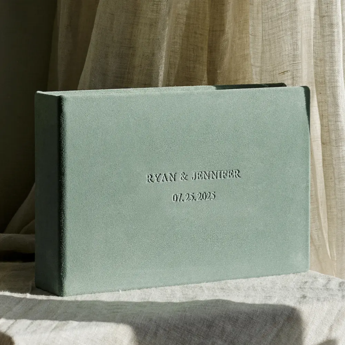 Picture of Suede Wedding Guest Book