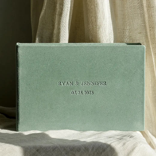 Picture of Suede Wedding Guest Book