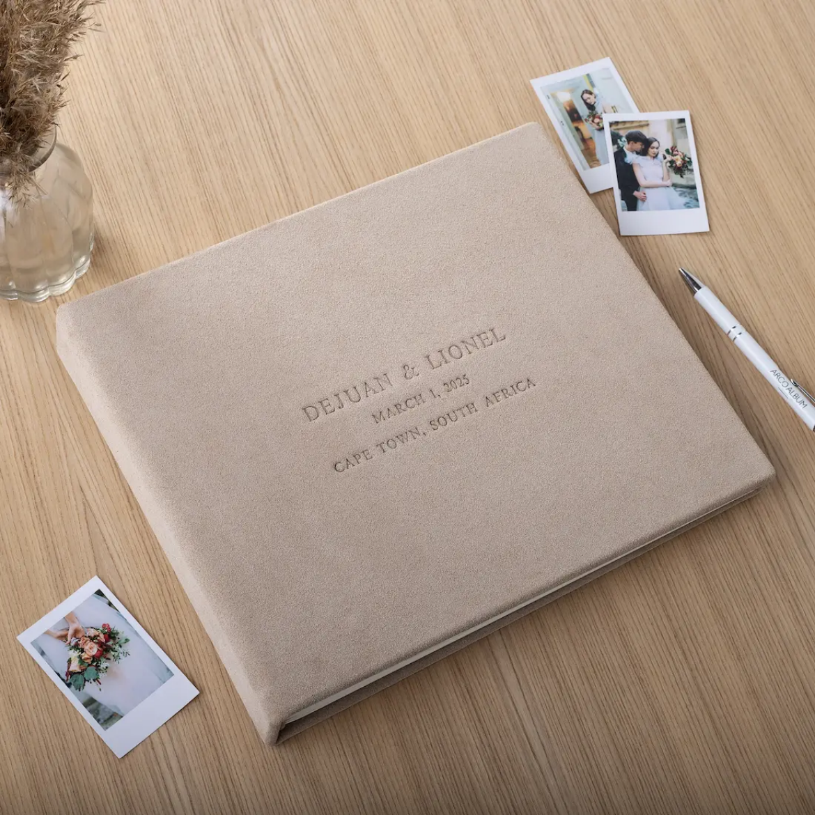 Picture of Suede Wedding Guest Book