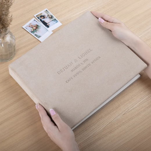Picture of Suede Wedding Guest Book