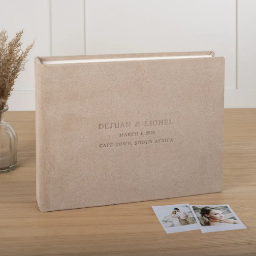 Picture of Suede Wedding Guest Book