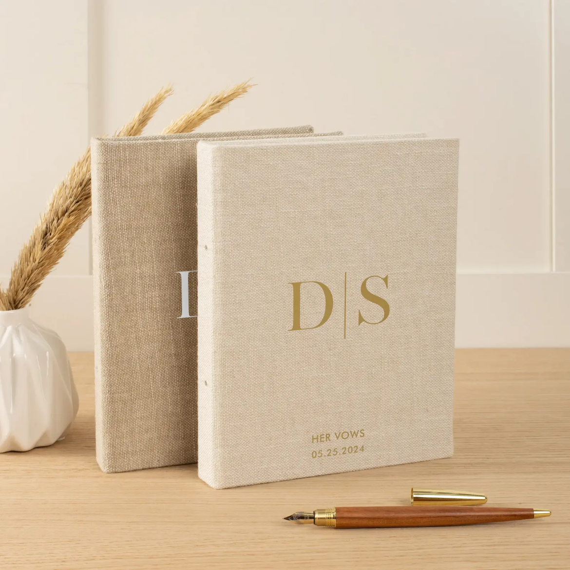 Picture of Set of 2 Linen Vow Books