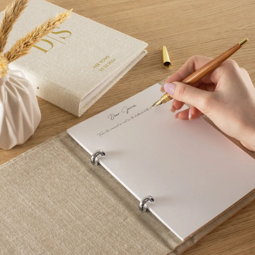 Picture of Set of 2 Linen Vow Books