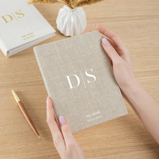 Picture of Set of 2 Linen Vow Books