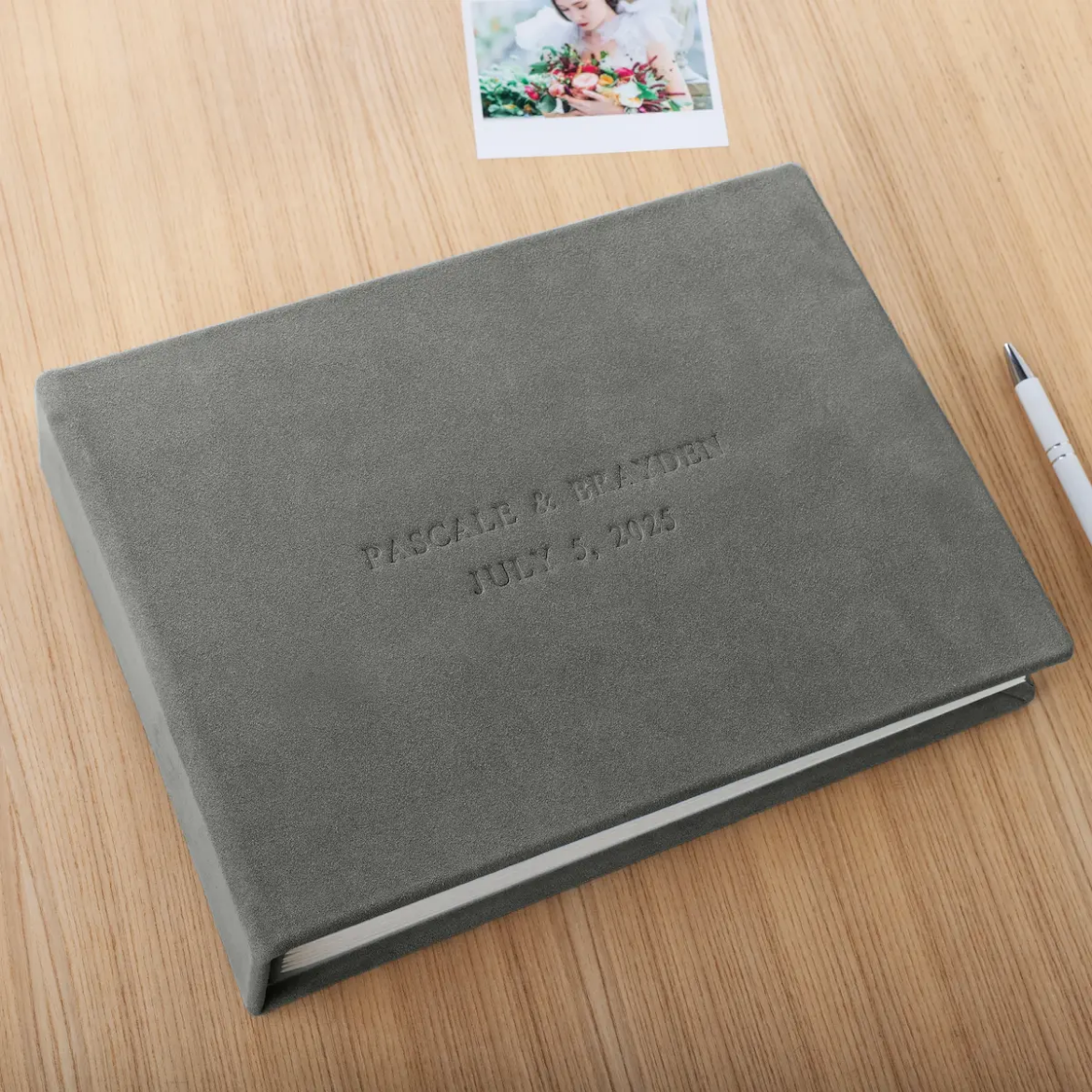 Picture of Suede Wedding Guest Book