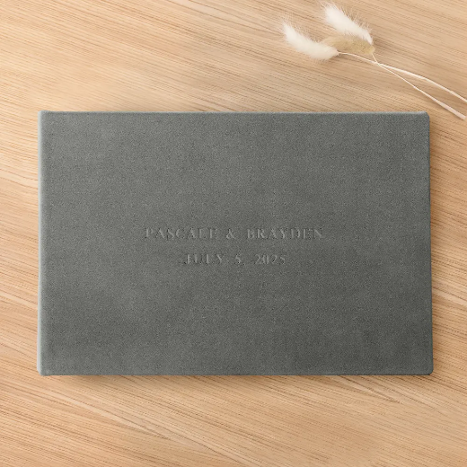 Picture of Suede Wedding Guest Book