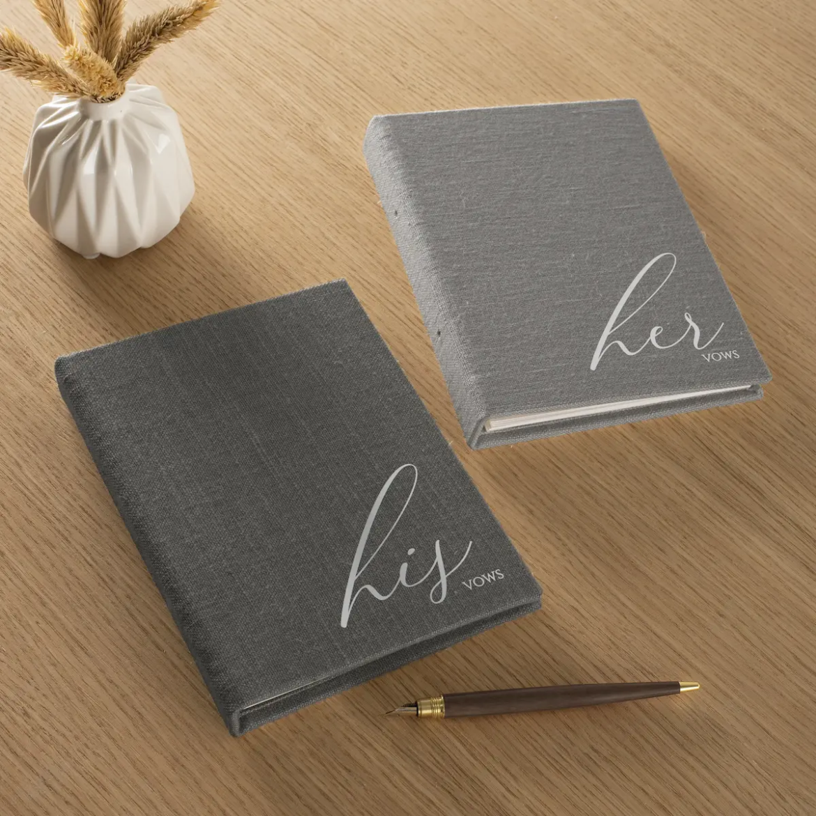Picture of Set of 2 Linen Vow Books