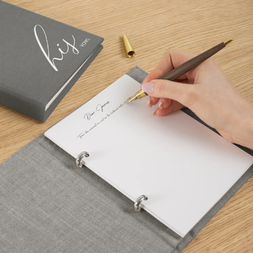 Picture of Set of 2 Linen Vow Books