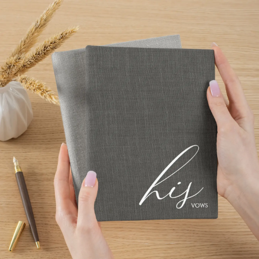 Picture of Set of 2 Linen Vow Books
