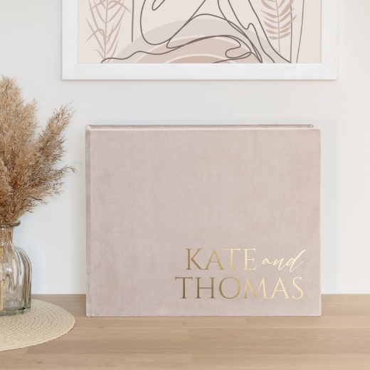 Picture of Velvet Wedding Guest Book