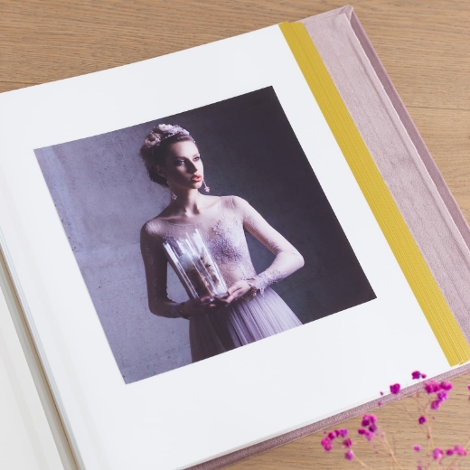 Picture of Velvet Self Adhesive Photo Album, Purple Lilac