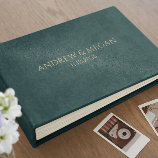 Picture of Velvet Wedding Guest Book