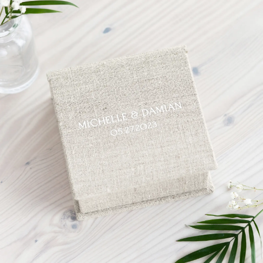 Picture of Linen Ring Bearer Box