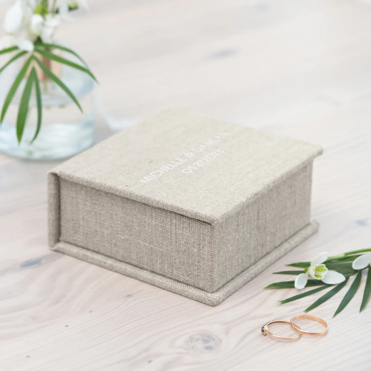 Picture of Linen Ring Bearer Box