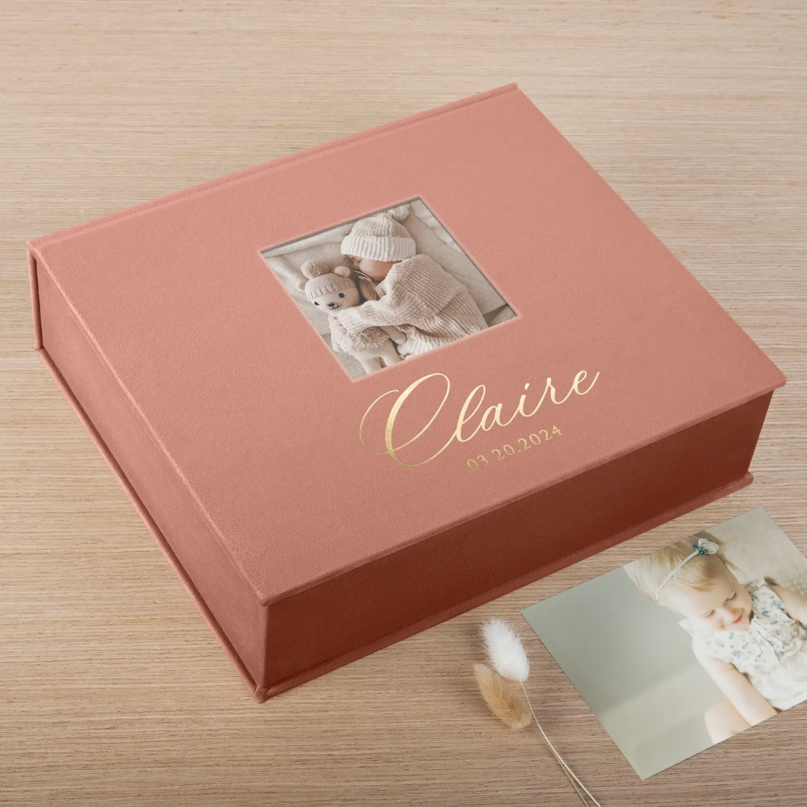 Picture of Velvet Baby Keepsake Box, Photo Window
