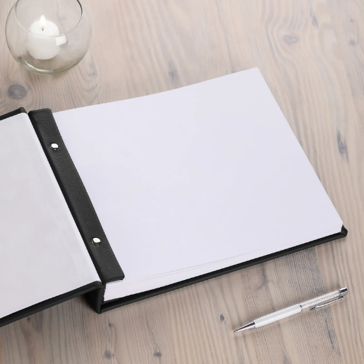 Picture of Leather Memorial Condolence Book