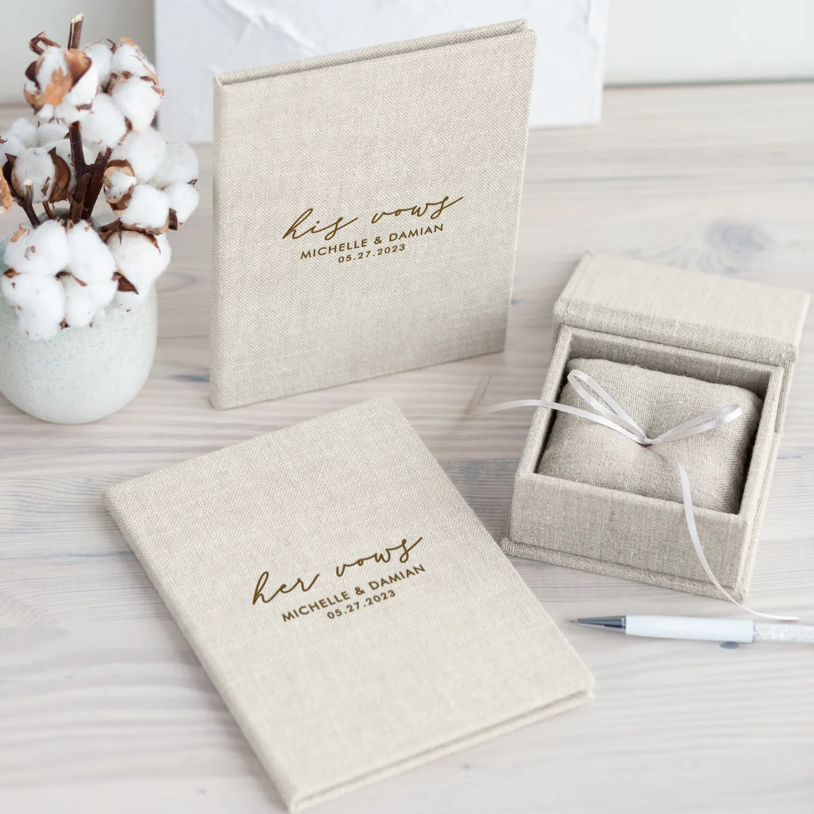 Picture of Linen Vow Book