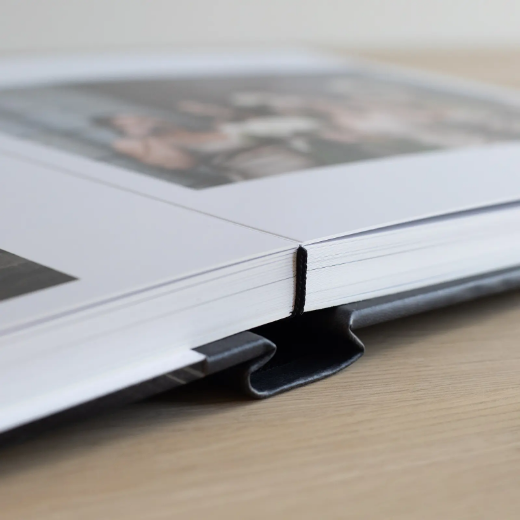 Picture of Eco Leather Lay Flat Photo Album, Glass Cover