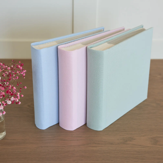 Picture of Linen Baby Slip In Photo Album for 200 4x6 or 5x7  Photos