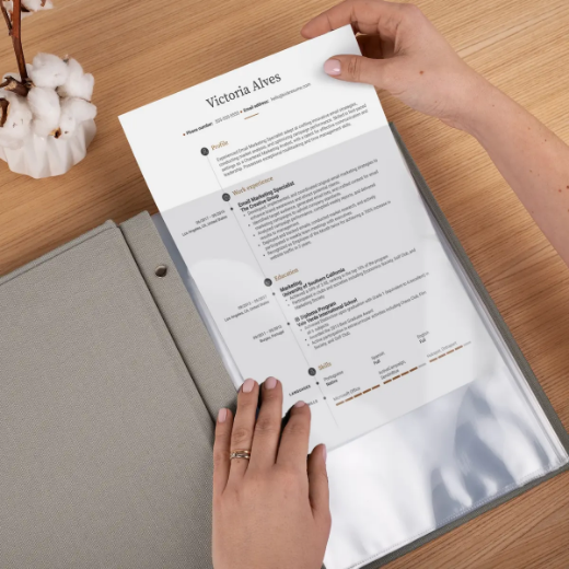 Picture of Linen Family Document Folder with Sleeves