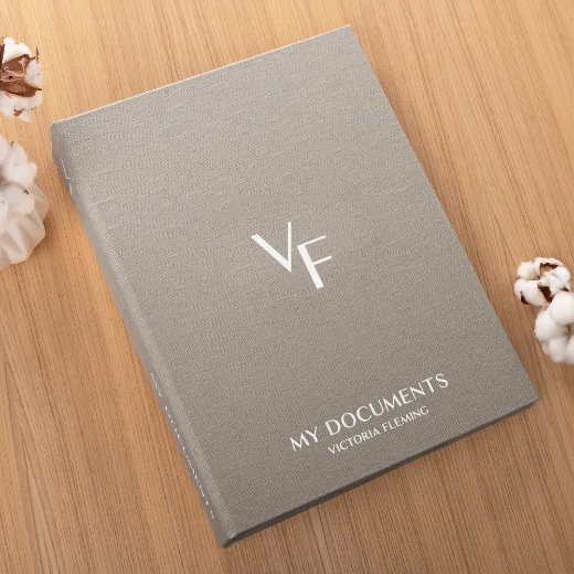 Picture of Linen Family Document Folder with Sleeves