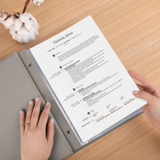 Picture of Linen Family Document Folder with Sleeves