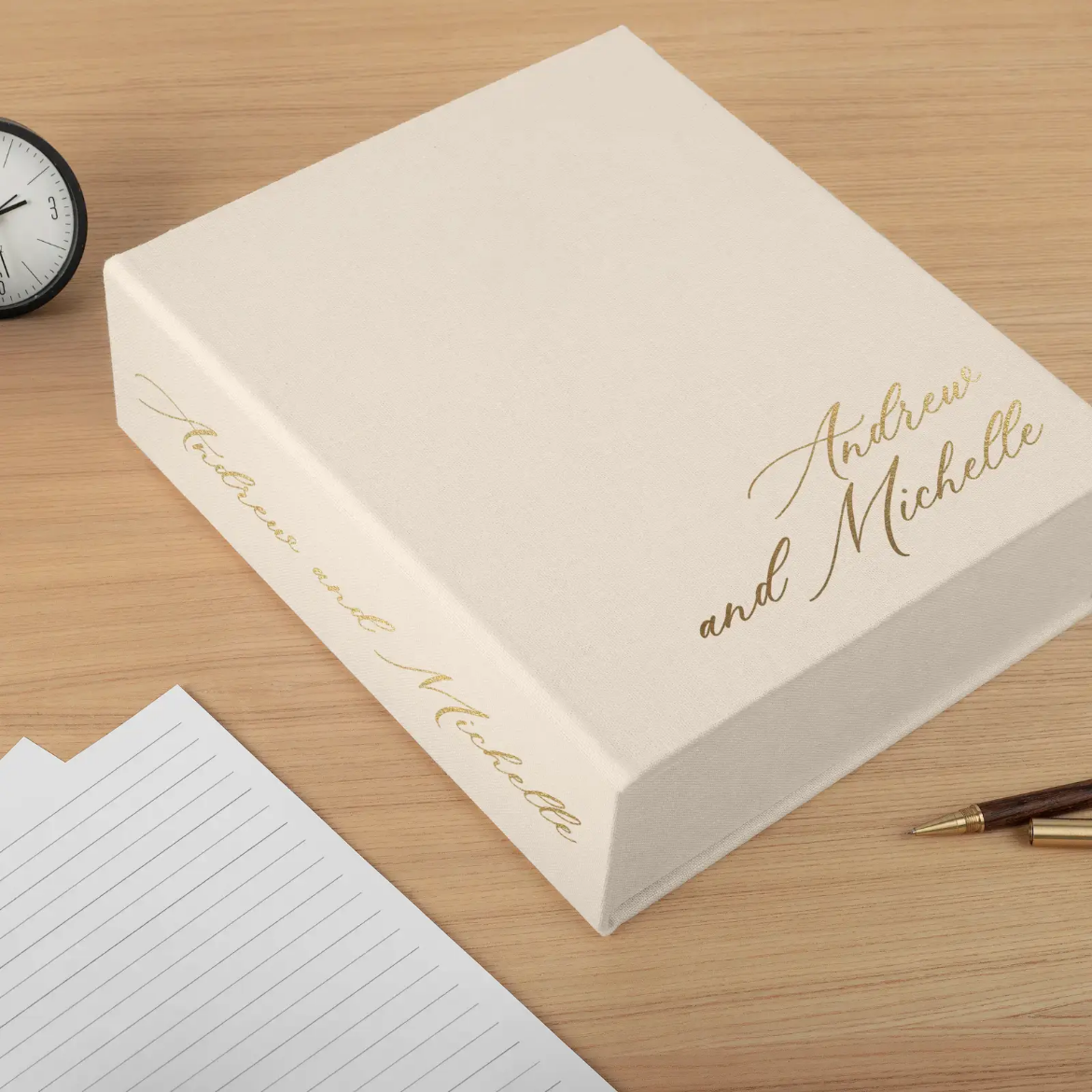 Picture of Linen Ring Binder Box