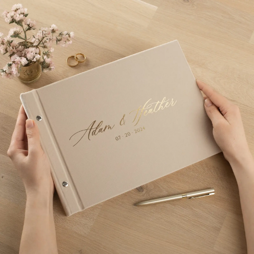 Picture of Velvet Wedding Guest Book