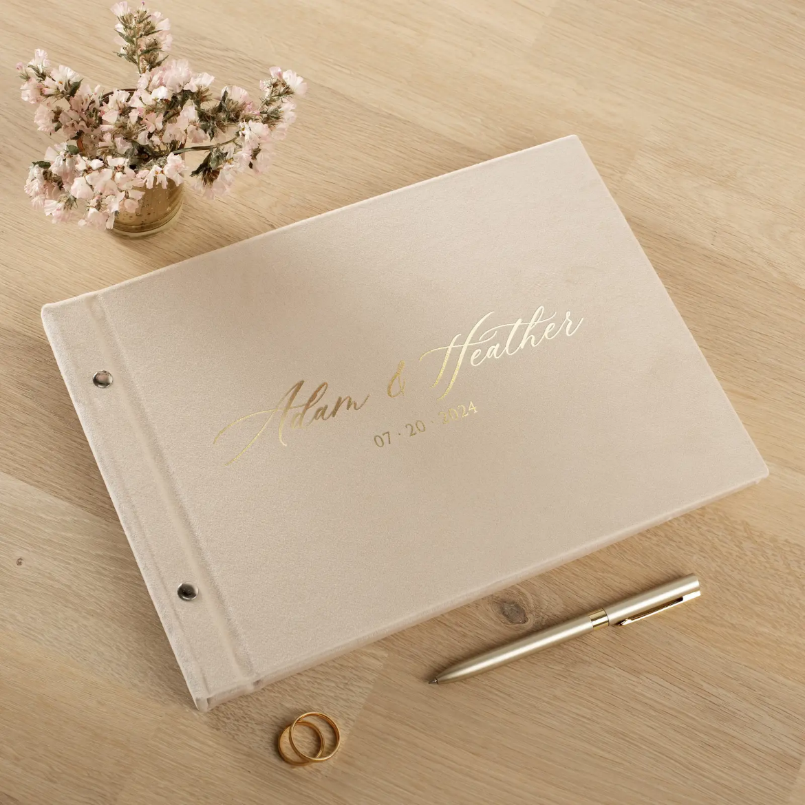 Picture of Velvet Wedding Guest Book