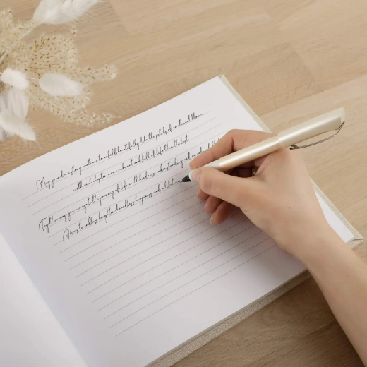 Picture of Linen Wedding Guest Book