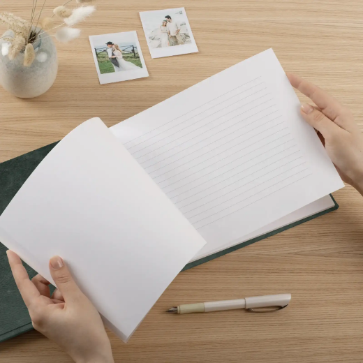 Picture of Leather Wedding Guest Book