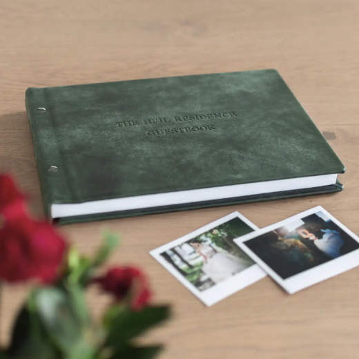 Picture of Leather Wedding Guest Book