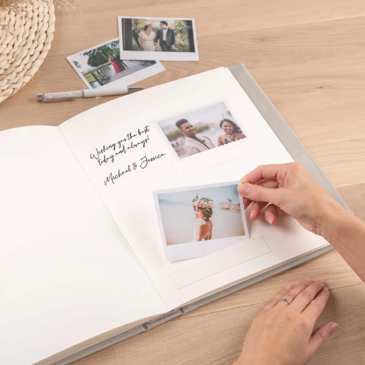 Picture of Leather Wedding Guest Book Vertical