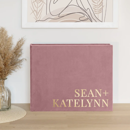 Picture of Velvet Wedding Guest Book