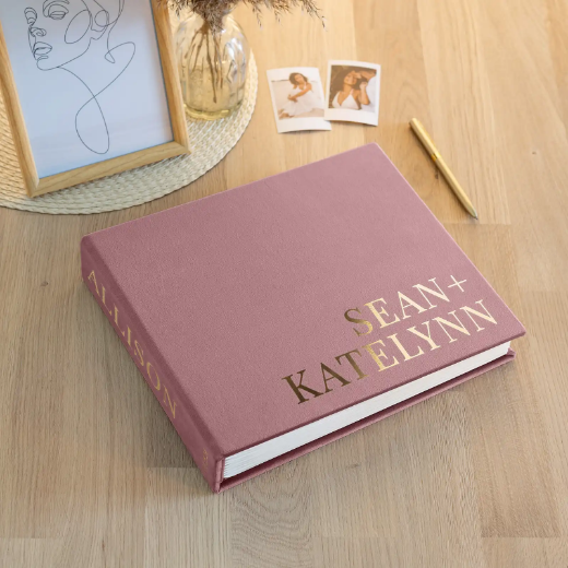 Picture of Velvet Wedding Guest Book