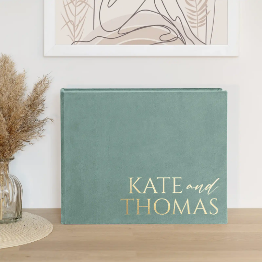 Picture of Velvet Wedding Guest Book W155