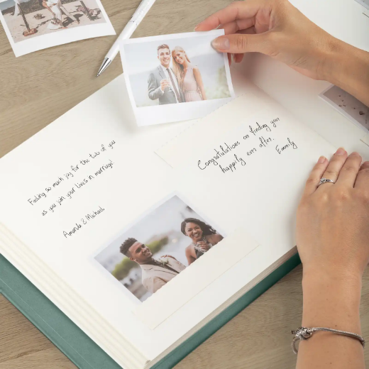 Picture of Velvet Wedding Guest Book W155