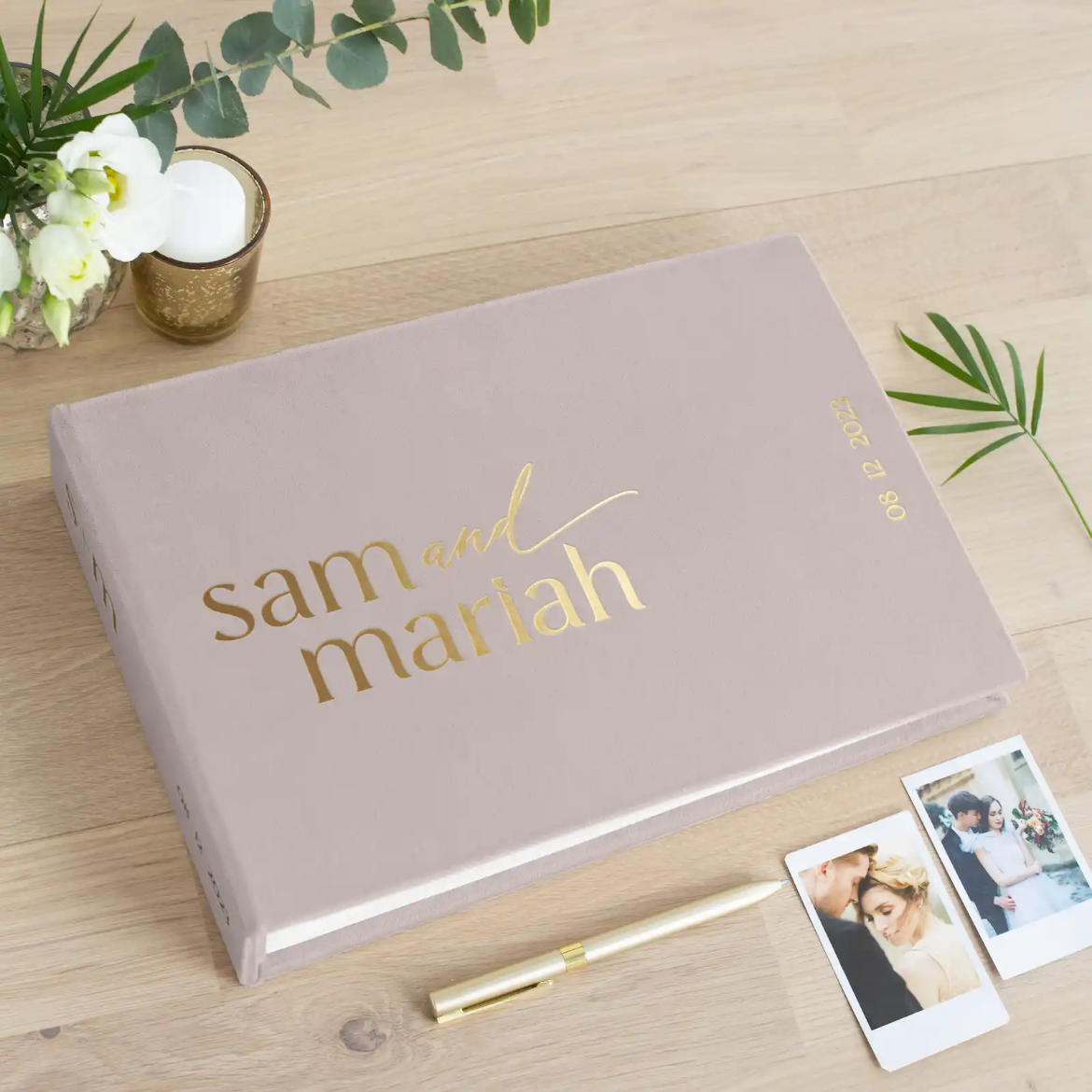 Picture of Velvet Wedding Guest Book W172