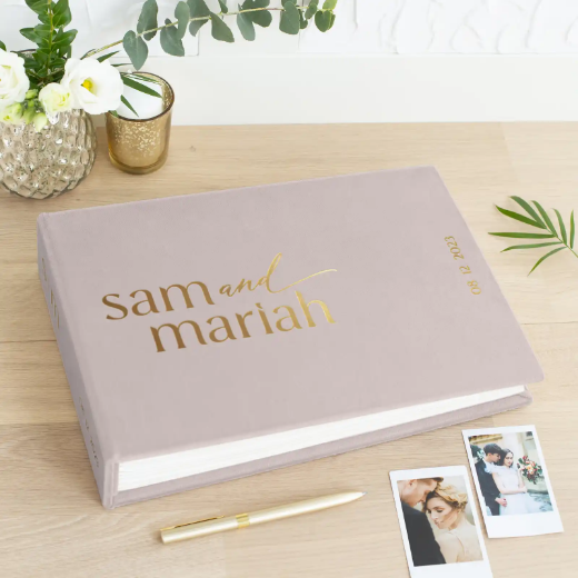 Picture of Velvet Wedding Guest Book W172