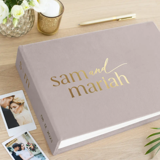 Picture of Velvet Wedding Guest Book W172