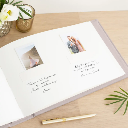 Picture of Velvet Wedding Guest Book W172