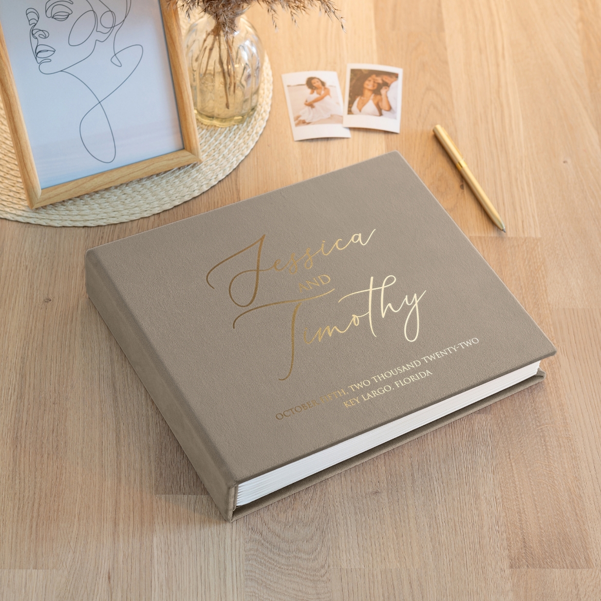 Picture of Velvet Wedding Guest Book W95